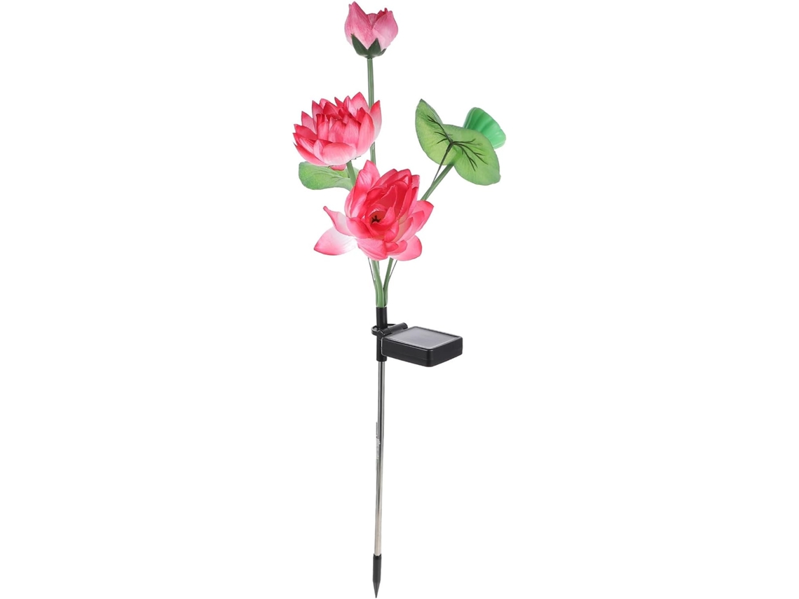 Luminária Solar Led Lotus Para Jardim E Pátio, Luz Solar Decorativa Com Sensor Crepuscular E Durável Gokoco