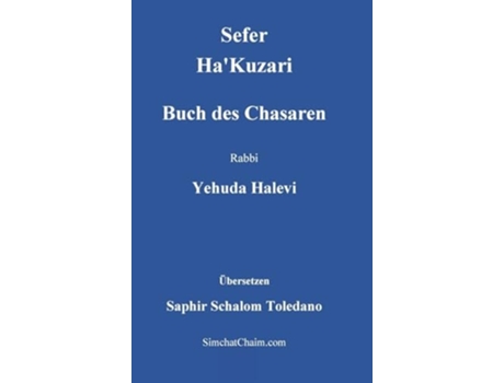 Livro Sefer HaKuzari - Buch des Chasaren de Yehuda Halevi Rabbi (Alemão - Capa Dura)