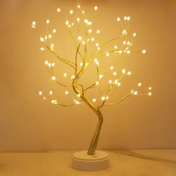 Galhos Decorativos Com Led, 108 Díodos, Branco Quente, Usb, Alimentação Por Bateria, Para Decoração De Interiores E Eventos