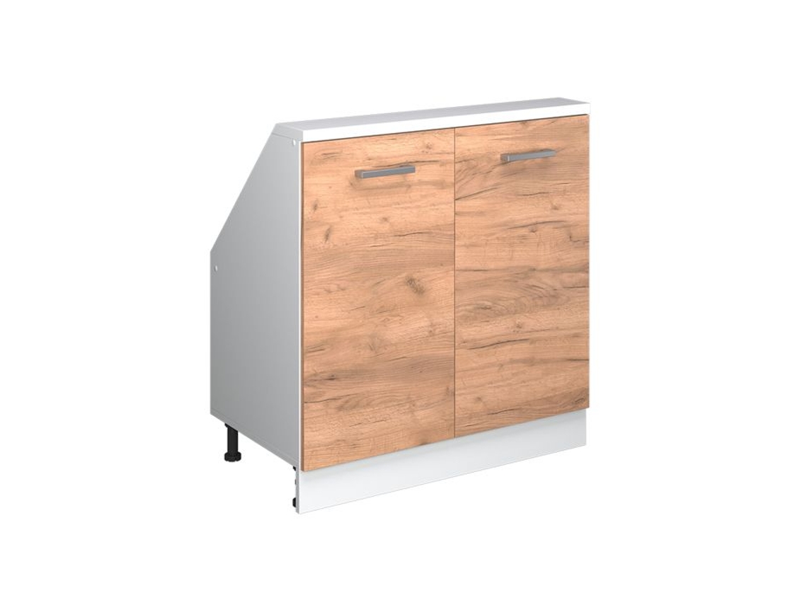 Móvel Sob o Telhado VICCO 80cm com 2 Portas Carvalho Dourado e Branco