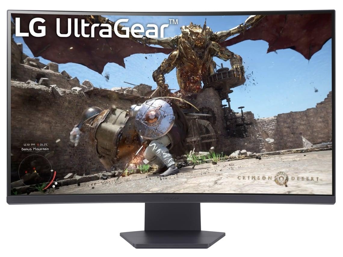 Monitor Curvo Gaming LG UltraGear 32GS60QC-B (Outlet Caixa Aberta - 32'' - Quad HD - VA - 180 Hz - 1 ms)