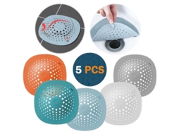 5 Pack Prendedores De Cabelo Para Ralo Com Ventosas Linjou, Para Cozinha E Banheiro