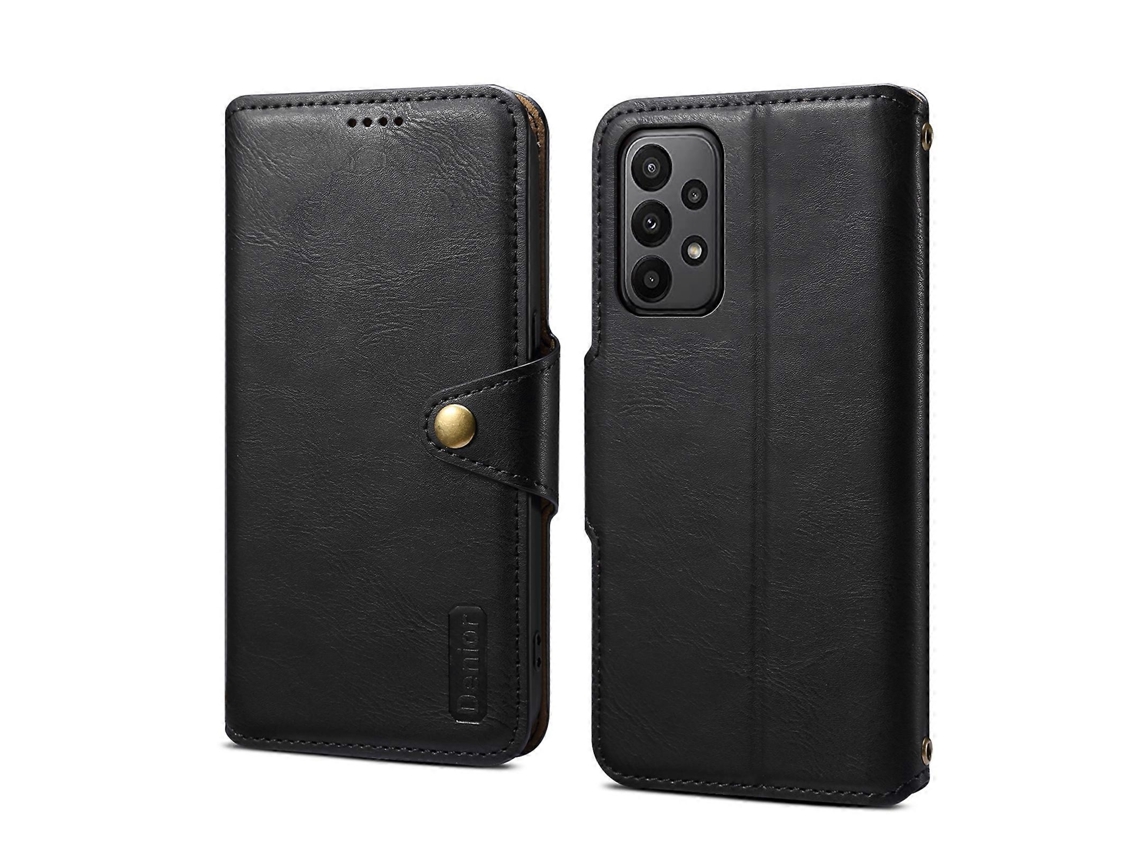 Capa Para Celular Denior Em Couro Bovino Texturizado, Estilo Carteira, Para Samsung Galaxy A23