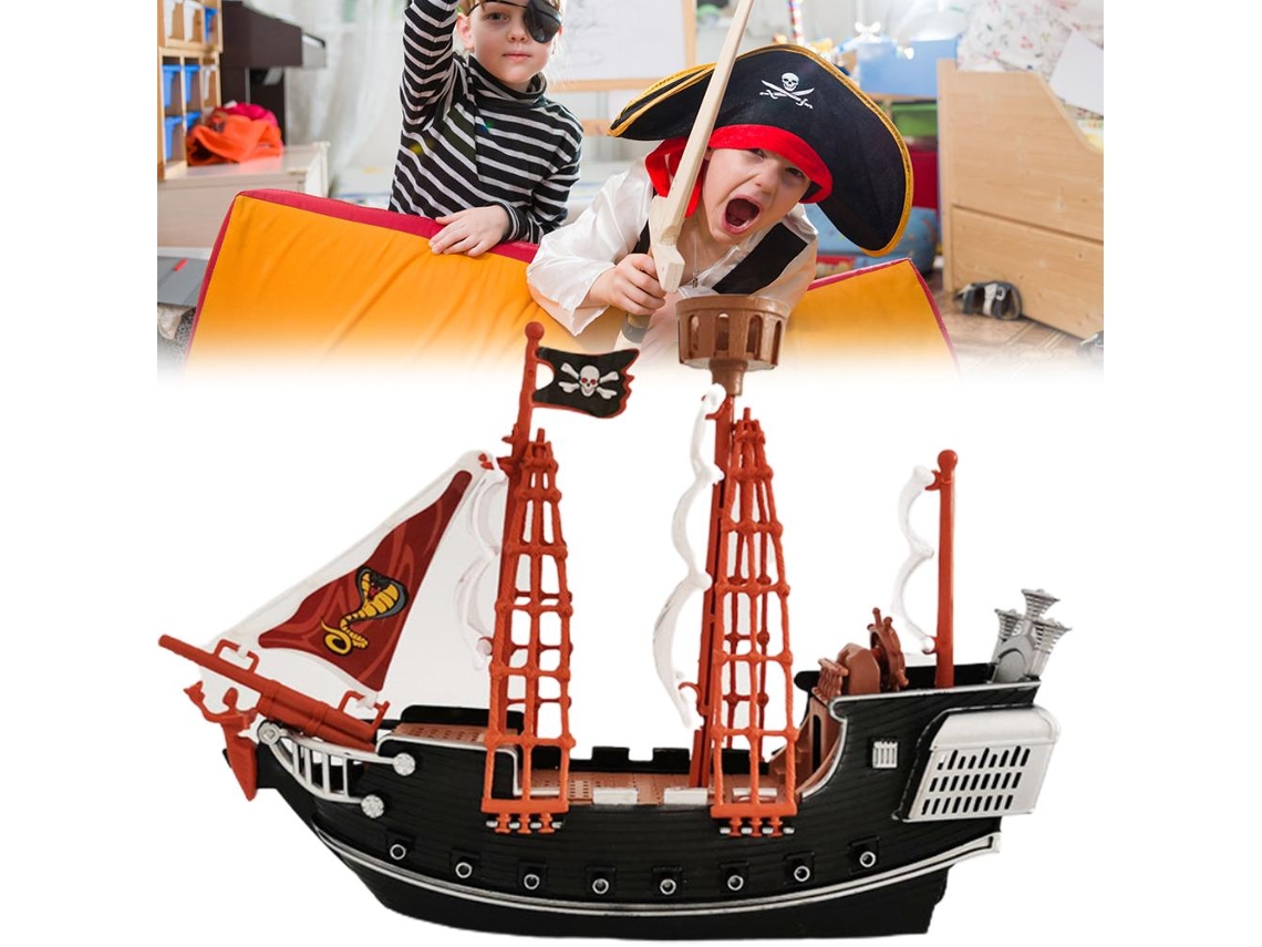 Primerox brinquedo de Navio Pirata para Crianças Modelo Decorativo Seguro 8+ Anos