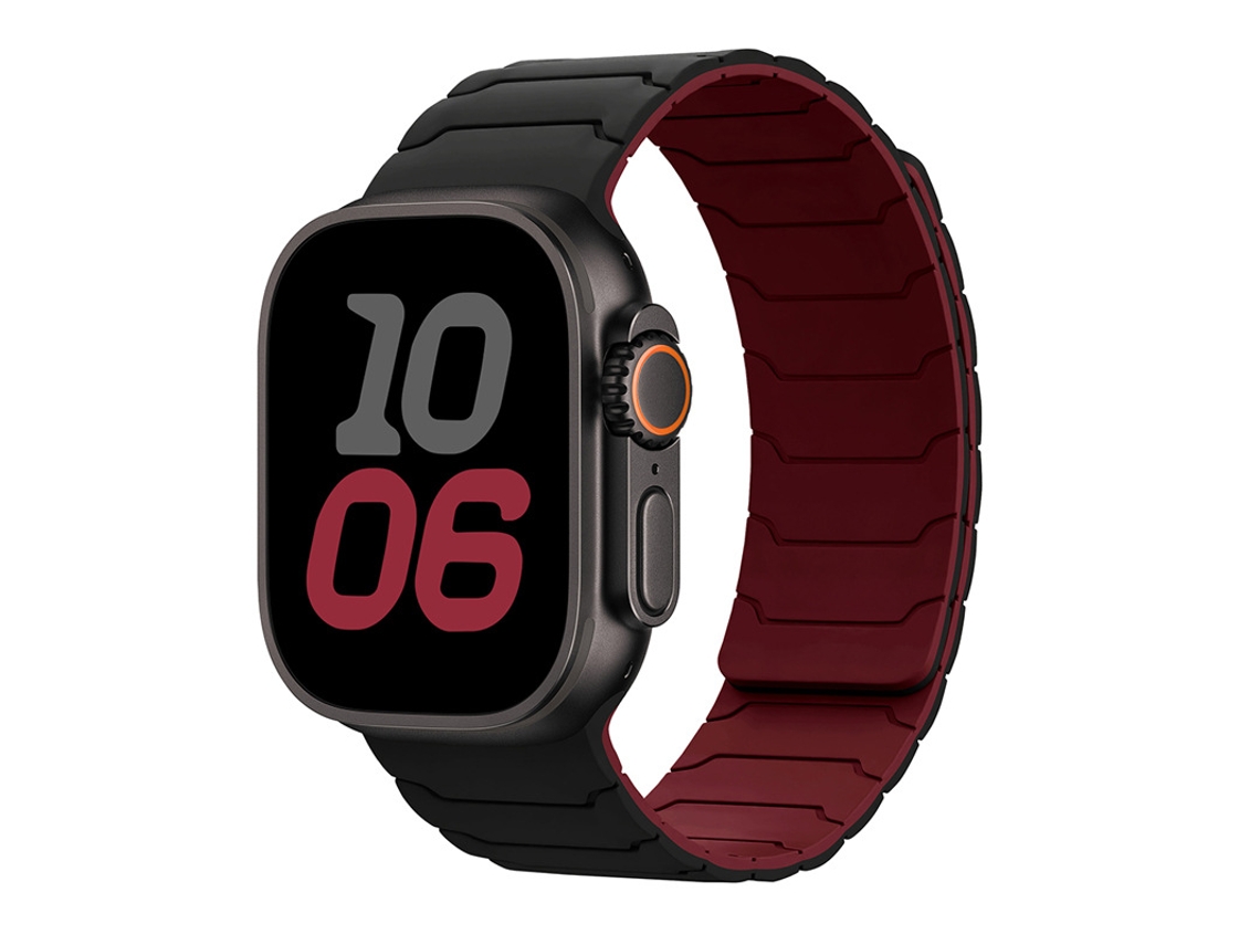 Bracelete Para Apple Watch 38/40/41/42mm Preto-vermelho Cuich