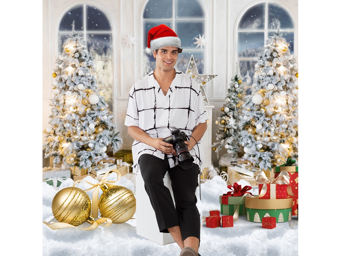 Laxiscreed Fundo Natal Para Retratos E Crianças, Decoração Festiva 1.5m X 2.1m