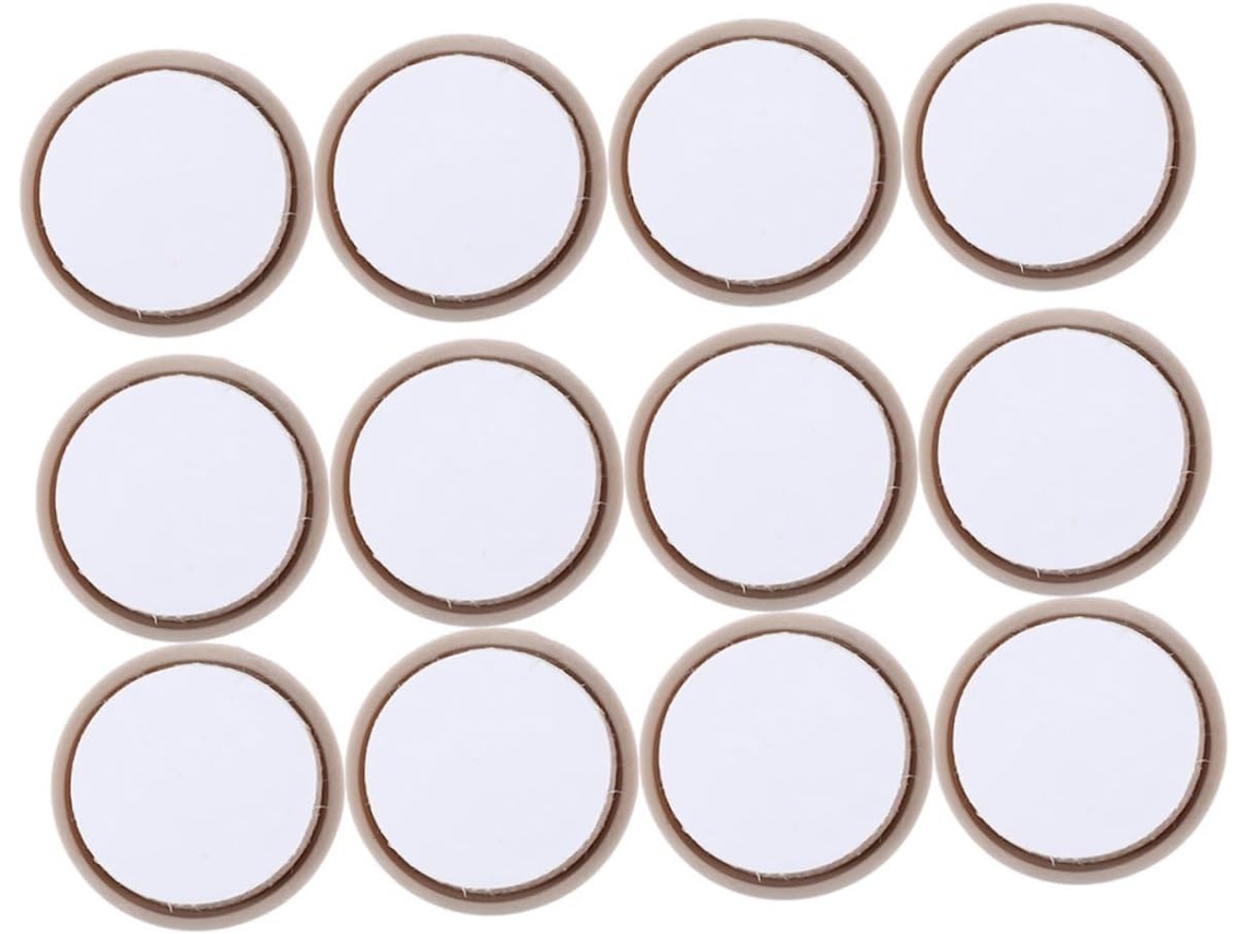 Holibanna Conjunto De 12-protetores Circulares Autoadesivos Para Cadeiras, Ideais Para Pisos De Madeira E Proteção