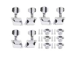Tarraxas Semi fechadas para Guitarra, Tarraxas Semi seladas para Guitarra Acústica Ou Elétrica, Cabeçotes de Tarraxas com Afinação Ajustável AQUAFORGE