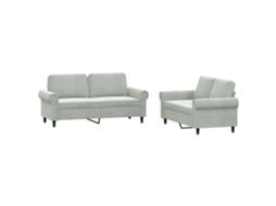 Sofa Set, Sofa Sets Vidaxl Cinzeto Veludo (n/a)