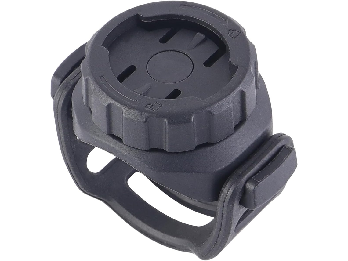 Adaptador de base guia para suporte de ciclocomputador, antiderrapante, com rotação de 360°.