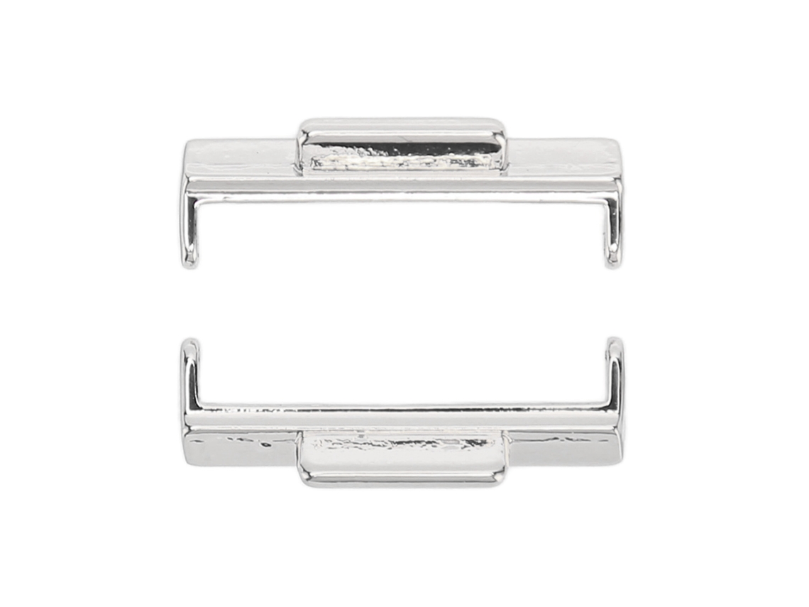 Conector Pulseira Relógio Metal 22mm Para Fit 2 Prata 2 Peças