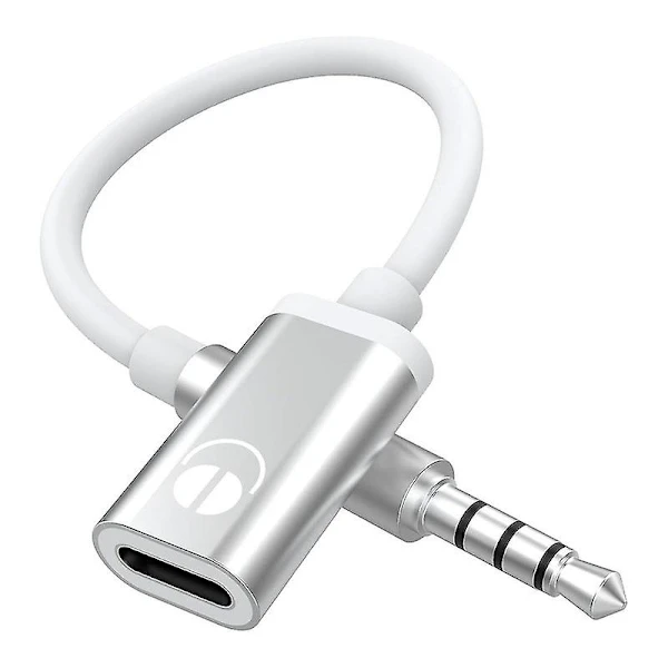 Cabo de Áudio 3,5 Mm Macho para Usb c Fêmea, Adaptador Fone Ouvido com Conector Analógico Mp3 Players, Laptops e Tablets. AQUAFORGE