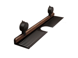 Organizador Casa Banho - Prateleira Torneira - Porta Sabonete - 50 Cm - Liga Alumínio - Preto
