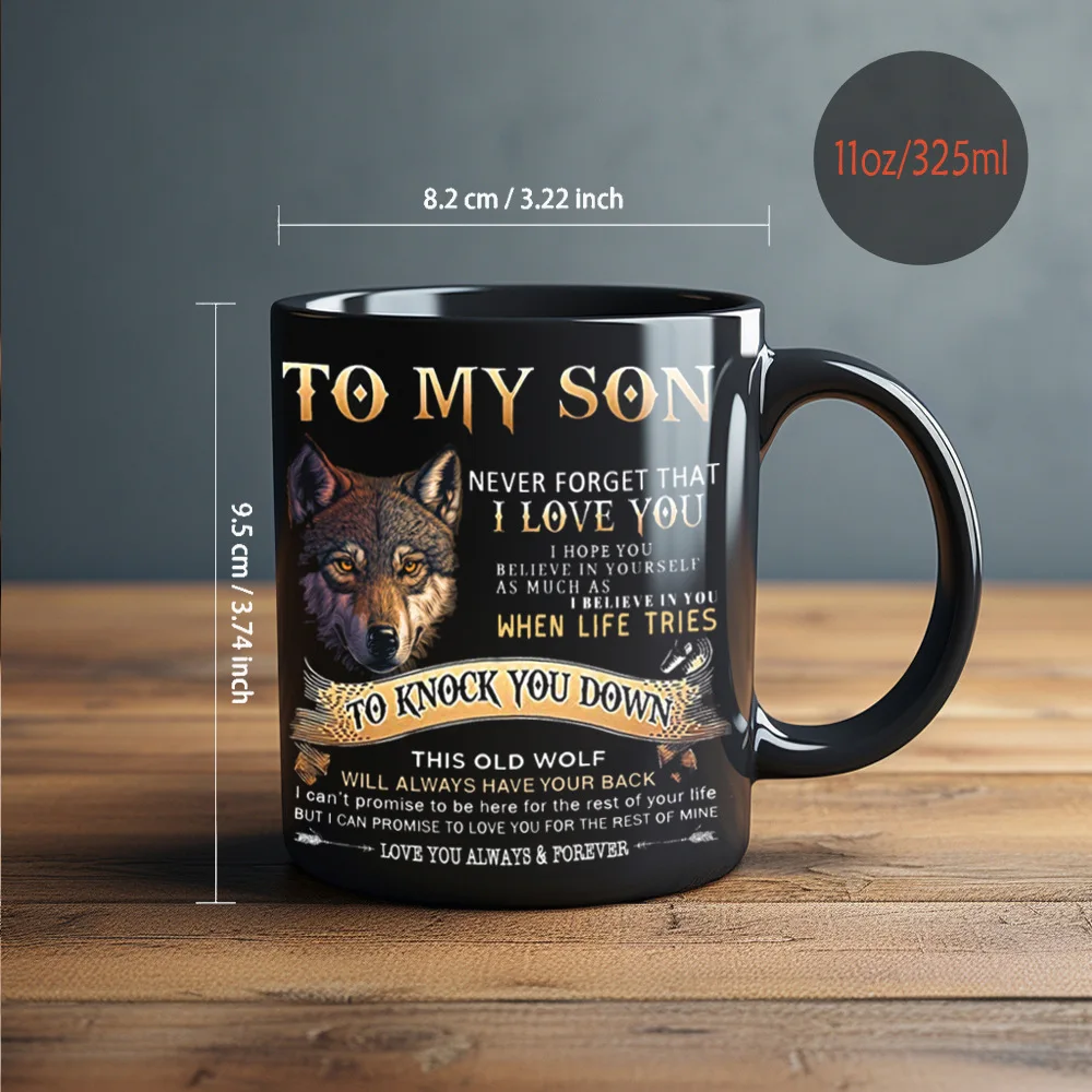 Caneca de Café de Cerâmica Criativa para Presente , Conjunto para Bebidas Domésticas. MDUG (preta, 330 Ml)