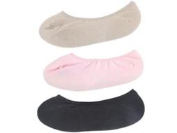 Meias Infantis Femininas De Cano Baixo Com Gel Hidratante, Em Algodão E Elastano.