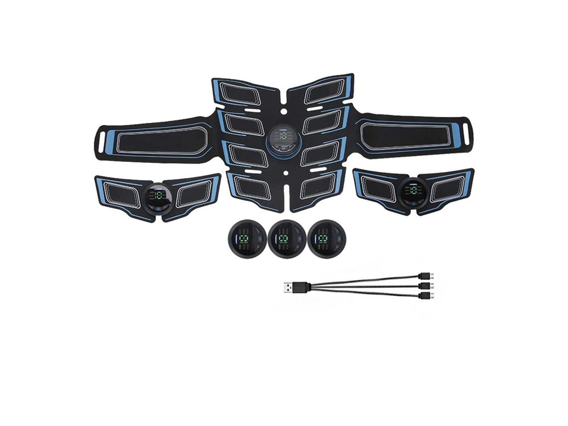 Estimulador Muscular Ems, Treinador Muscular Abdominal, Massageador Firmador para a Cintura Abdominal MDUG