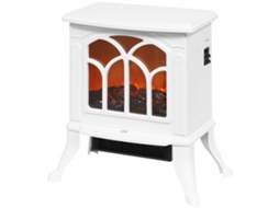 Lareira Elétrica Vertical, 1500w, 2 Potências, Efeito Chama 15 20m², Branco
