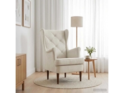 Vidaxl Poltrona Creme Veludo