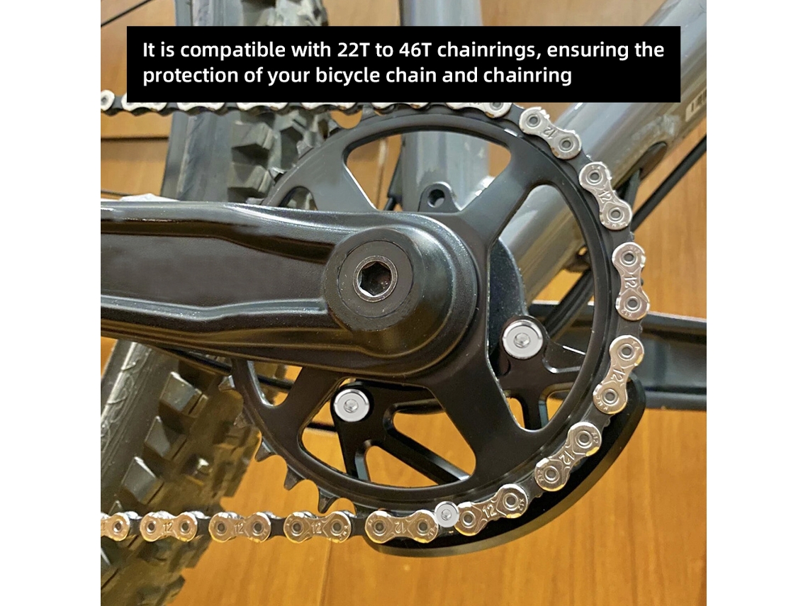 Protetor De Corrente De Bicicleta Bash Guard Em Liga De Alumínio Com Cnc Para Engrenagens 22t-46t