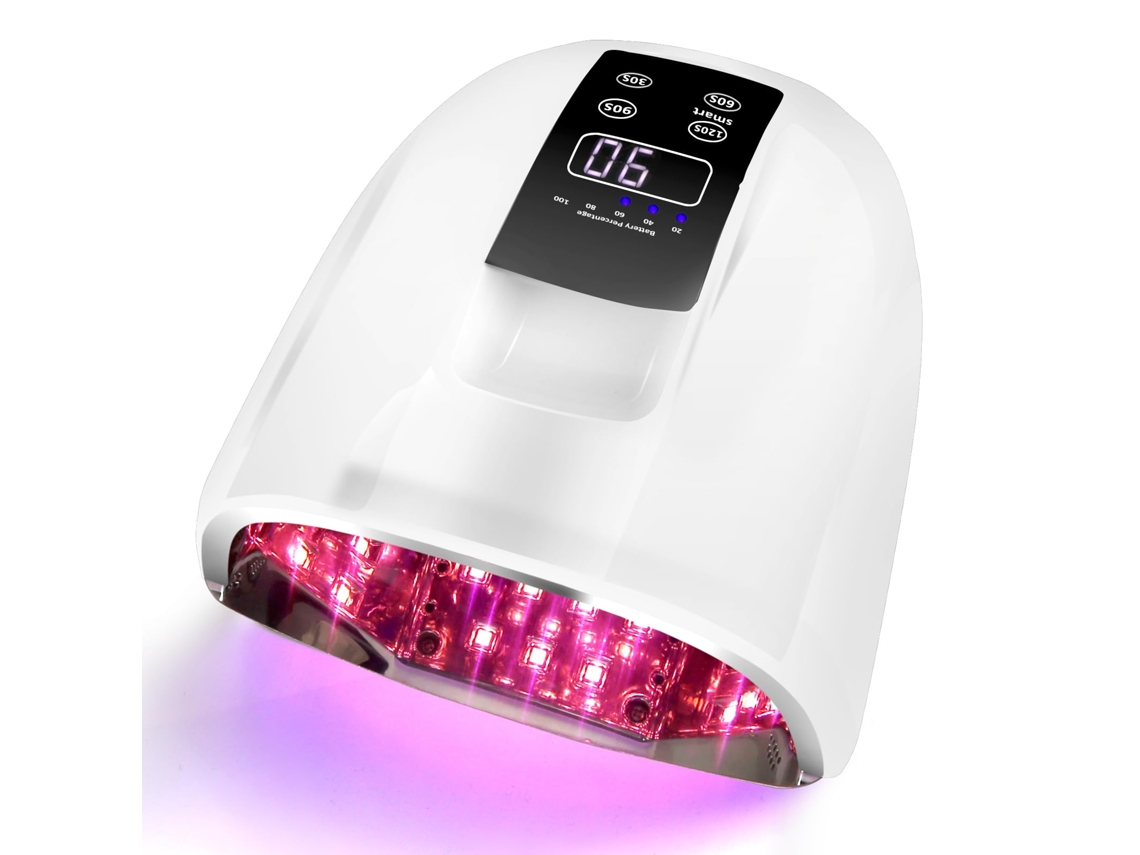 Lâmpada Uv Led Profissional Recarregável Sem Fio De 90 W Para Unhas, Secador De Unhas Em Gel Com 45 Leds E 4 Configurações De Temporizador