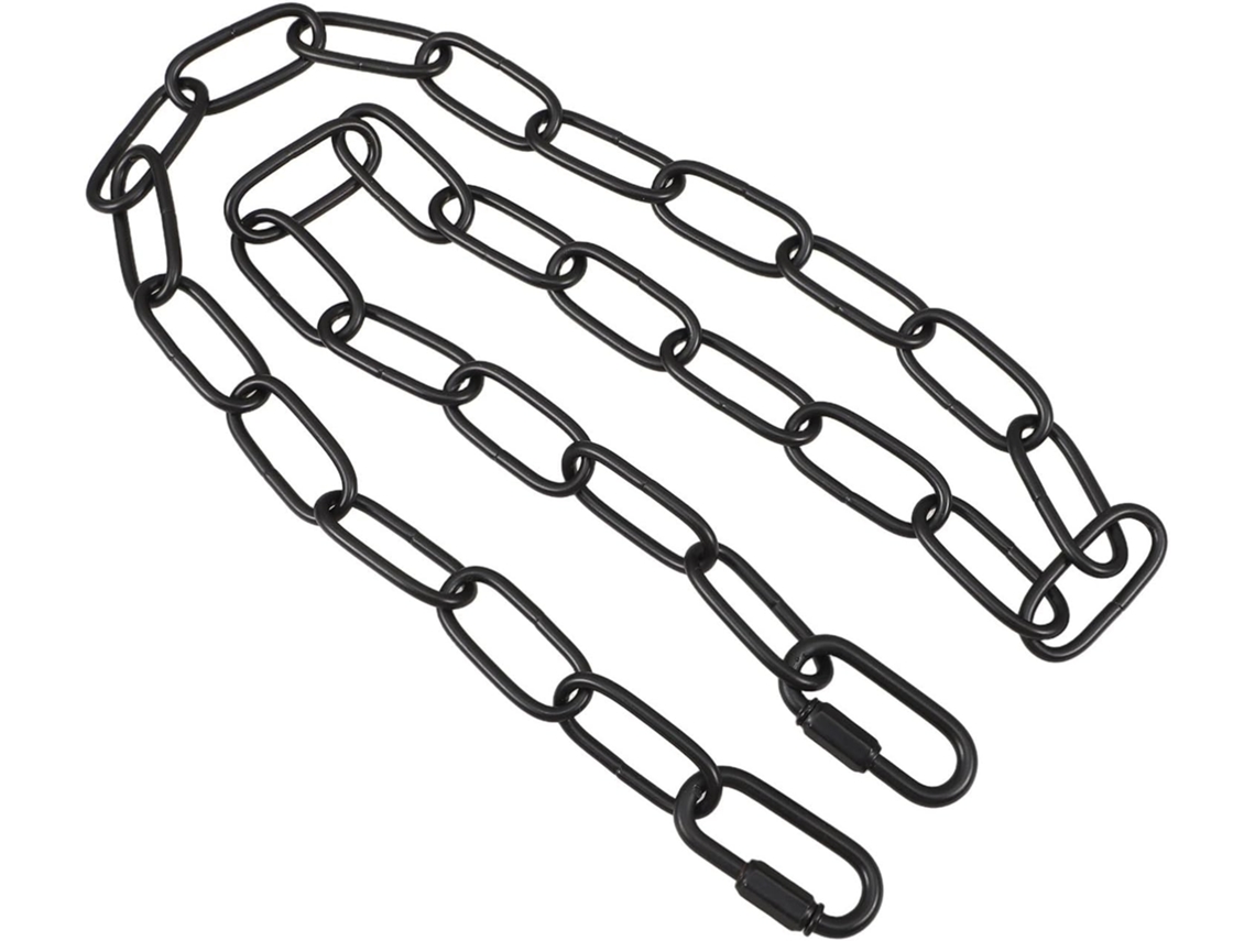 Luminária Pendente Com Corrente De Ferro Preta, Durável E Versátil,
