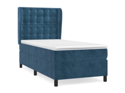 Box Spring Bed, Box Spring Beds Vidaxl Azul Veludo (90 X 200 Cm)