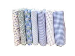 2026 7 Peças de Tecido de Algodão para Costura com Padrões Diferentes, Conjunto para Patchwork e Quilting Manual