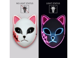 Máscara De Led Para Iluminação E Cosplay De Anime