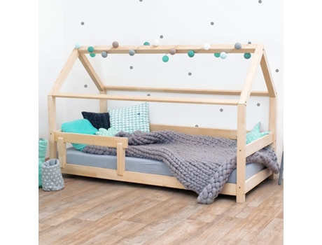 Cama Cabine Infantil Tery Madeira Maciça Cinza 90 X 200 Cm BENLEMI
