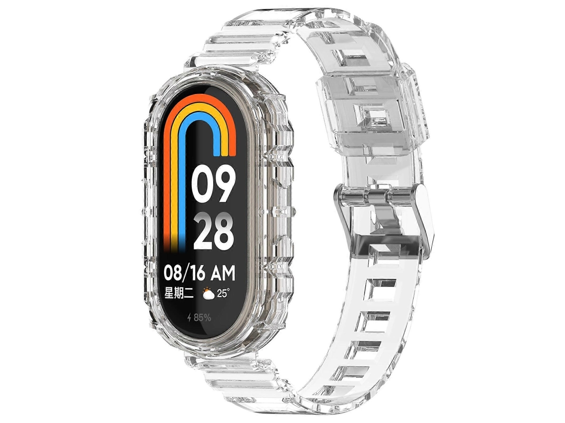 Pulseira De Silicone Transparente Integrada Para Xiaomi Mi Band 8