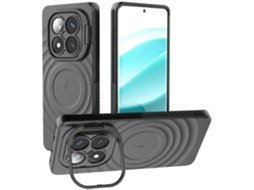 Capa Magsafe Kickstand Ripple Texture Phone Para Xiaomi Xiaomi Redmi Note 14 Pro 5g Facpoet