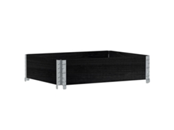 Garden Planter, Garden Planters Vidaxl Preto Madeira De Pinho (80 X 60 X 21.5 Cm)