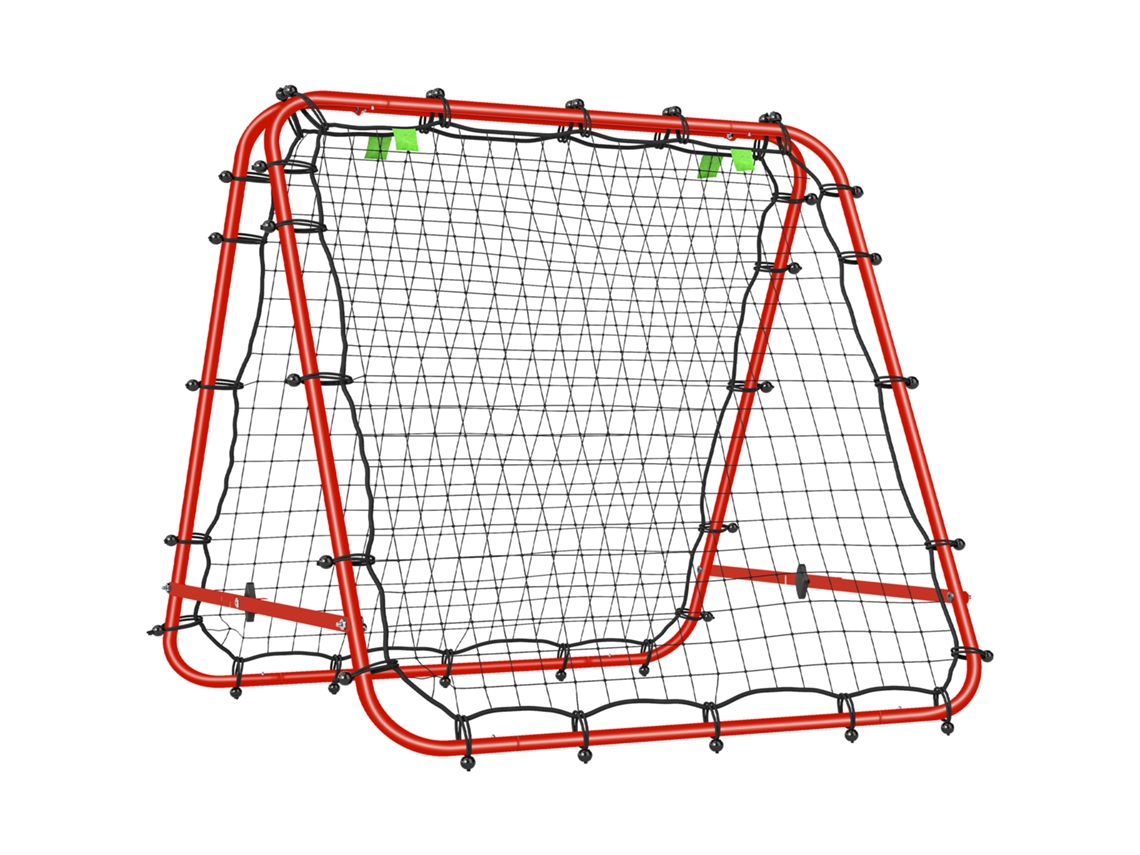 Rede de Rebote MDUG ajustável em 5 níveis tubo de aço 100x95x90cm vermelho
