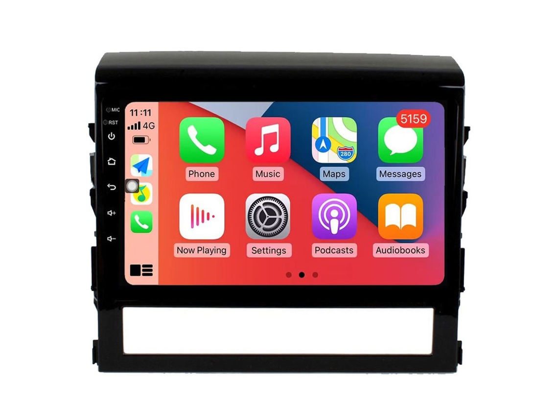 Central dos Gps Multimídia de Carplay para Toyota Landcruiser 2016 - 2018 Android auto Bluetooth