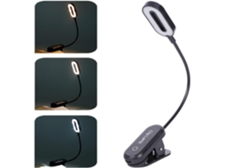 Luz De Leitura Com Clipe, Ideal Para Leitura Noturna, Luminária De Leitura Led Para Estudo 3 Temperaturas Cor, Regulagem