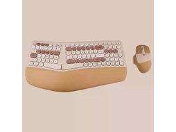 Teclado Ergonômico Sem Fio S2.4g Para Laptop Teclado Dividido Com Design De Teclado Arqueado Apoio Acolchoado Para Pulso E Palma Everley891
