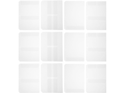 Conjunto De 24-sacos Transparentes Pvc Com Fecho Zíper E 6-argolas Documentos Recibos