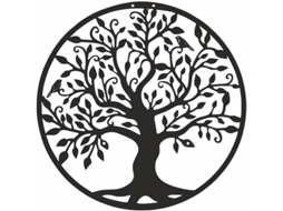 Arte em Metal Árvore da Vida, Decoração de Parede para Sala ou Escritório KOFIHETY