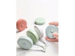 Fita Métrica Flexível Retrátil Para Costura, Tricô, Artesanato E Perda De Peso, Preta E Verde(1 Unidade)
