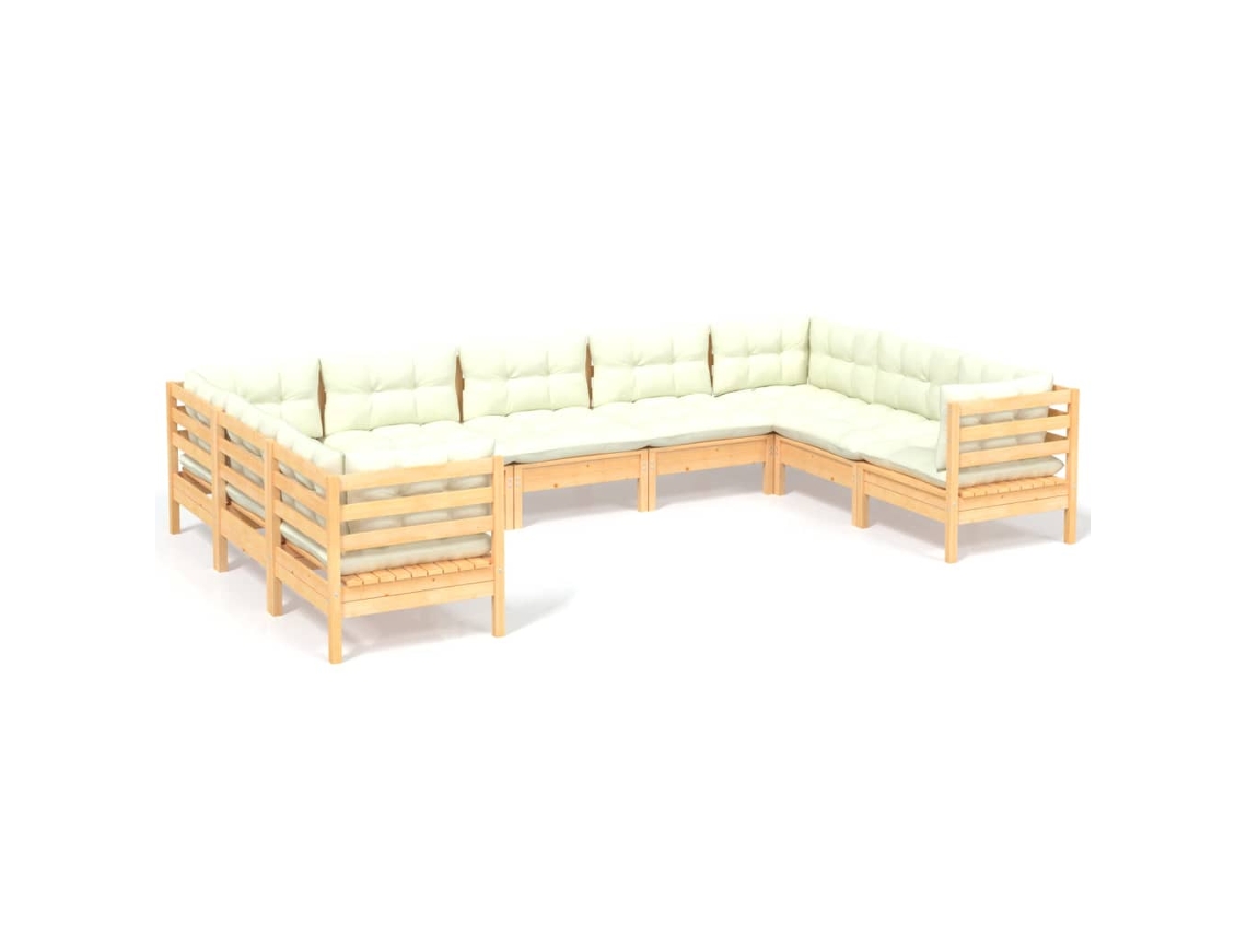 Garden Lounge Set, Garden Lounge Sets Vidaxl Creme Madeira De Pinho (n/a)