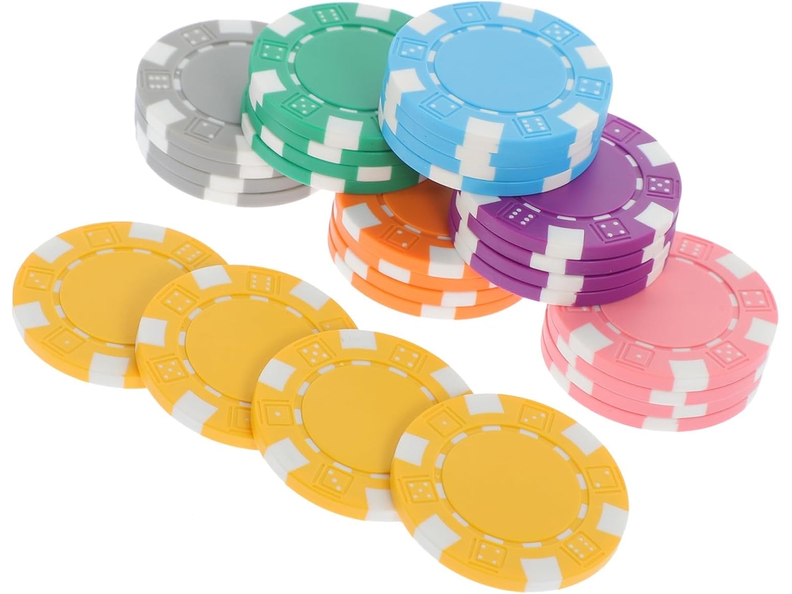 Conjunto De 28 Fichas De Pôquer Multiuso Para Jogos De Tabuleiro