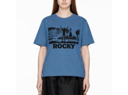 Rockinstone Rocky Movie Blktree Heather Indigo Adult T-shirt Size:l