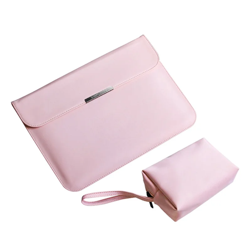 Mala Fwinl Para Portatil 16 Polegadas Pu Pele Interior Suave Bolsa Pequena Rosa