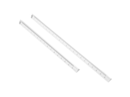 Régua de plástico transparente, conjunto com 2 unidades, ideal para estudantes, educação, escola e uso doméstico.