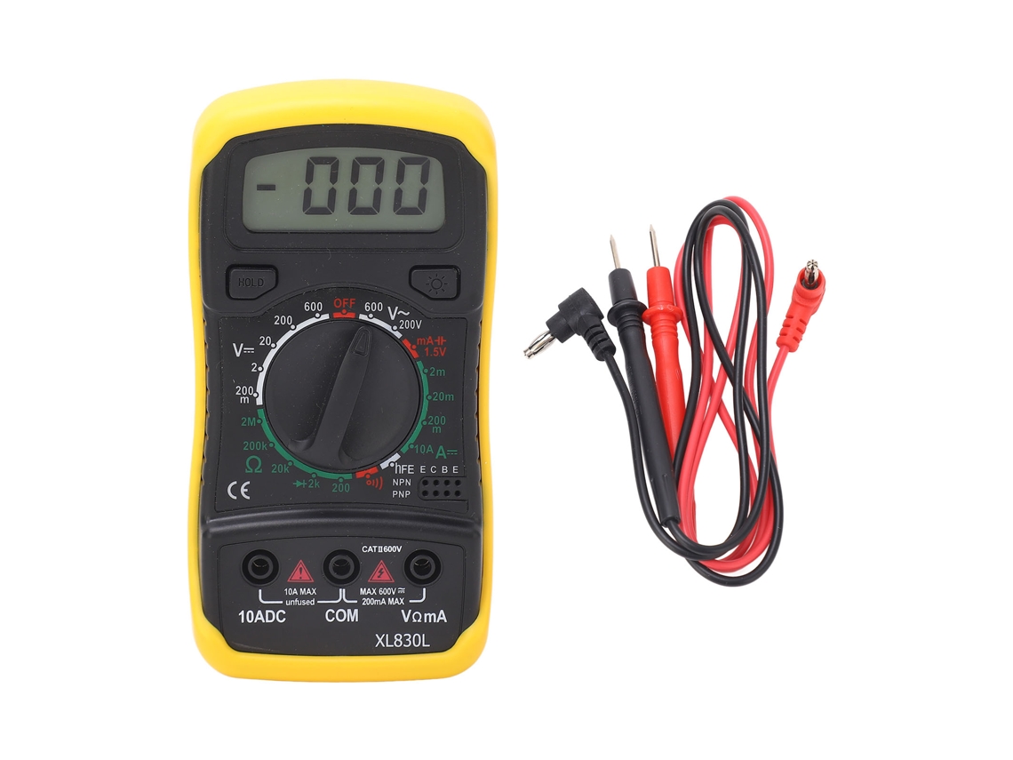 Multímetro Digital Auto Ranging XL830L Voltmeter Ohm Volt Amp S/MARCA
