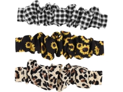 Pulseiras Elásticas Tipo Scrunchie Para Relógio, 3 Unidades, Sem