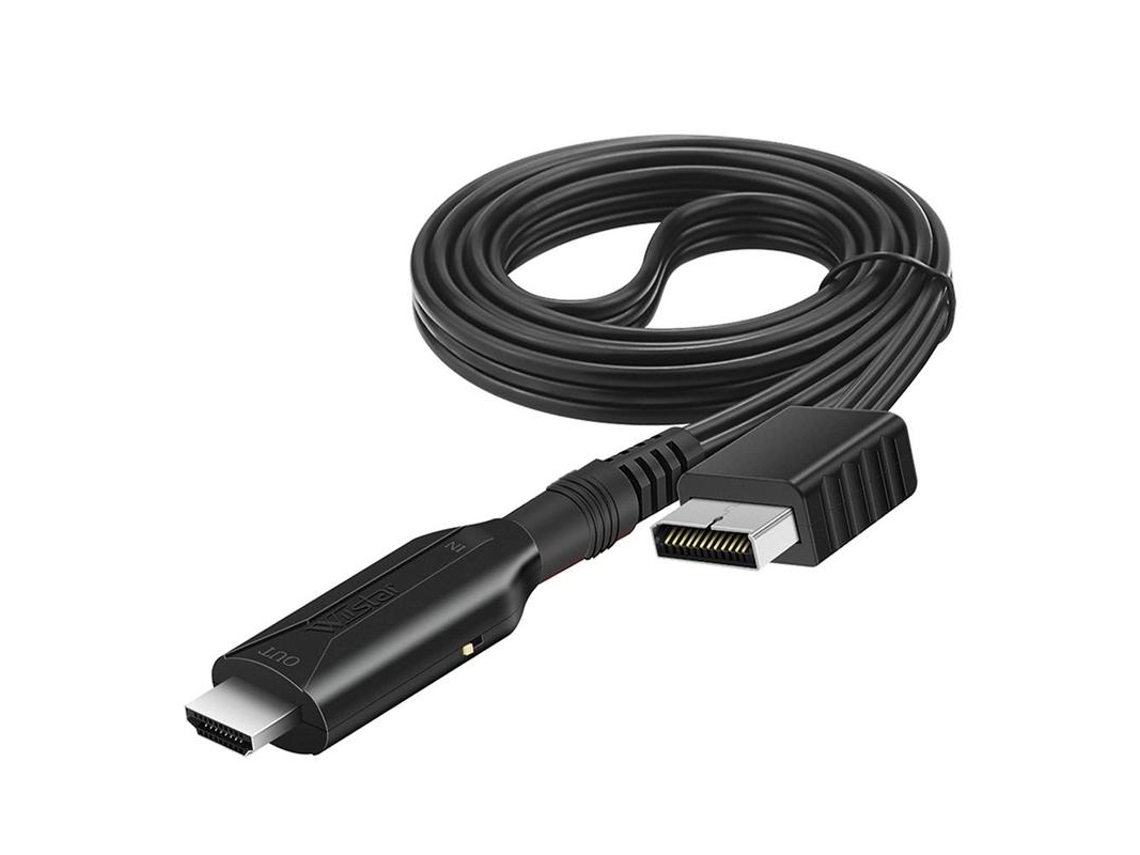 Cabo Adaptador Compatível com Playstation 2 Ps2 para Hdmi Hd Rca Av AQUAFORGE