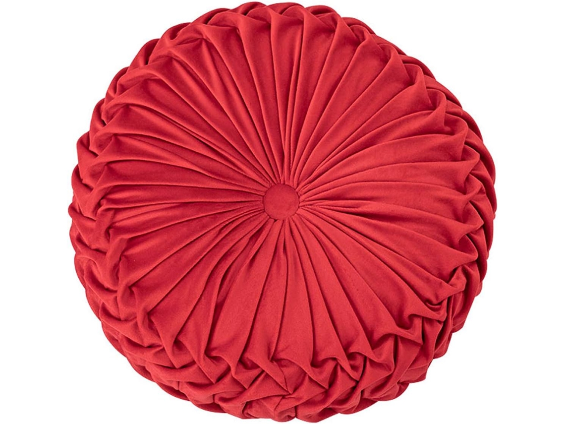 Almofada Decorativa Redonda De Veludo Em Formato De Abóbora 3d Para Sofá, Almofada Decorativa Para Cadeira De Cama, Piso 15 X 15 Vermelha