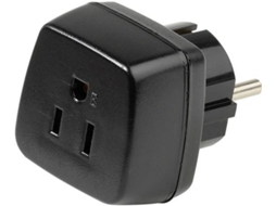 Adaptador de Viagem VIVANCO USA para EU Schuko (Preto)