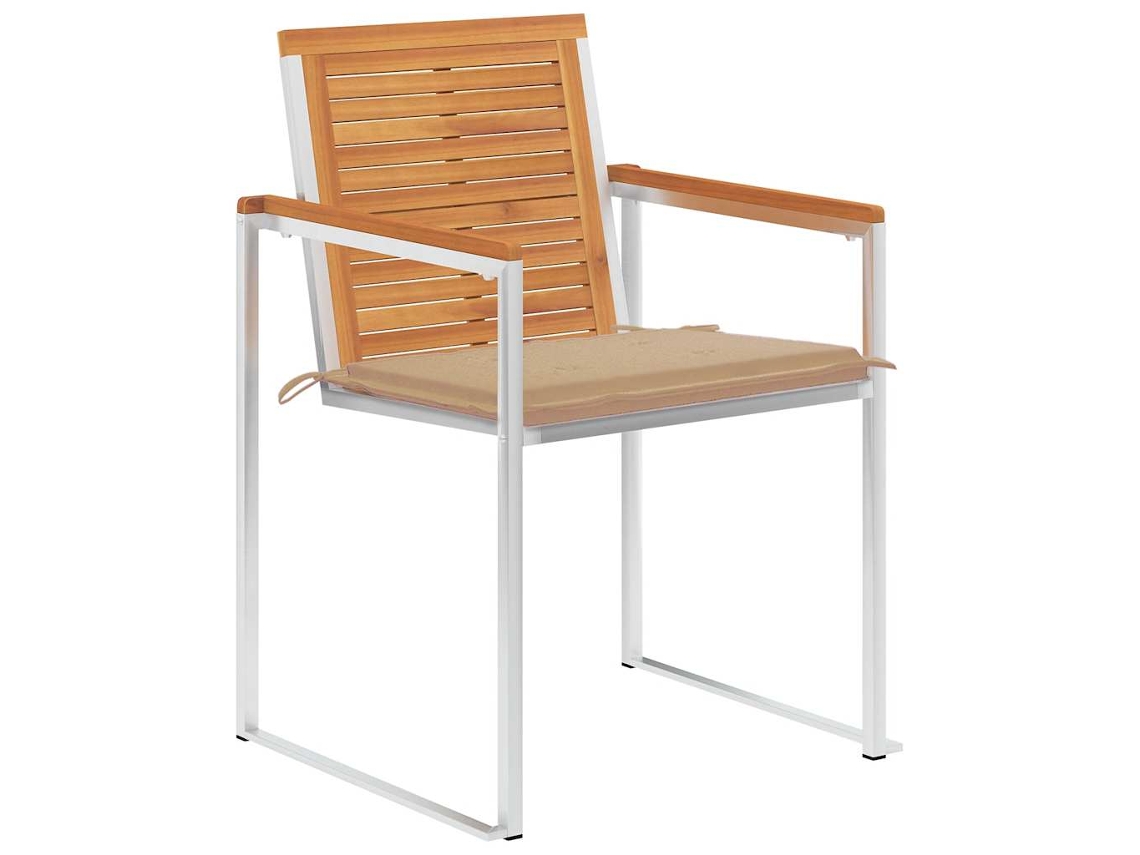 Maison Exclusive - Cadeiras De Jardim 6 Pcs C/ Almofadões Madeira De Acácia Maciça